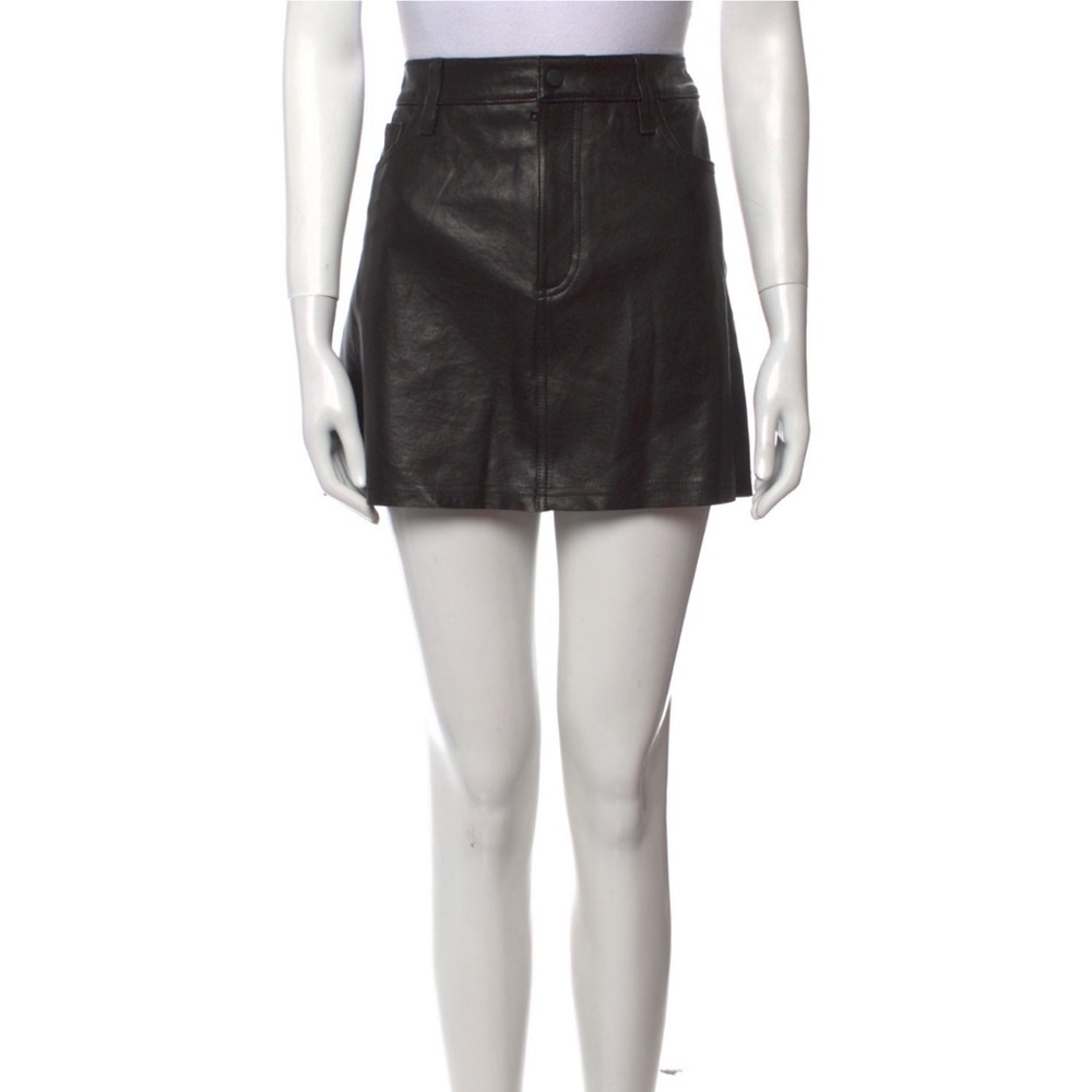 Lamb Leather Mini Skirt